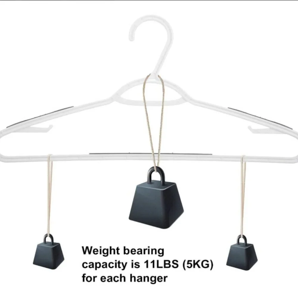 15-pack bendable plastic, lightweight hangers with non-slip grips